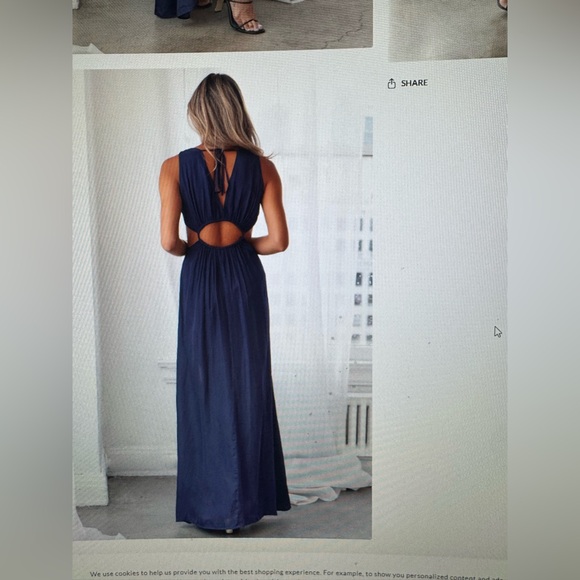 NWT Hello Molly Since I Met You Deep Blue Maxi Dress - Picture 3 of 7